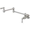 Pioneer Faucets Wall Mount Pot Filler, NPT, Potfiller, Brushed Nickel, Number of Holes: 1 Hole 2AM600-BN